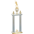 Double Silver Carbon Fiber Fourth Place Softball Trophy
