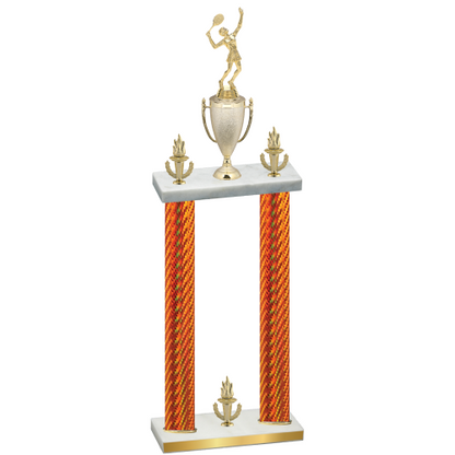 Double Orange Carbon Fiber Victory Tennis Trophy