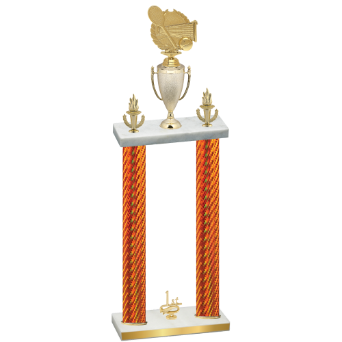 Double Orange Carbon Fiber First Place Tennis Trophy