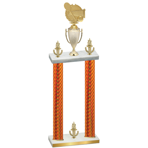 Double Orange Carbon Fiber Victory Tennis Trophy
