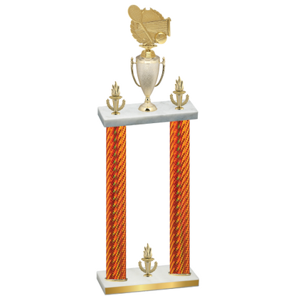 Double Orange Carbon Fiber Victory Tennis Trophy