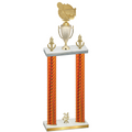 Double Orange Carbon Fiber Year Tennis Trophy