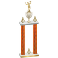Double Orange Carbon Fiber Victory Volleyball Trophy