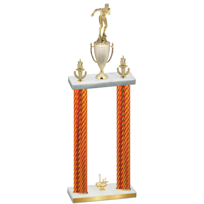 Double Orange Carbon Fiber First Place Swimming Trophy