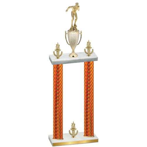 Double Orange Carbon Fiber Victory Swimming Trophy