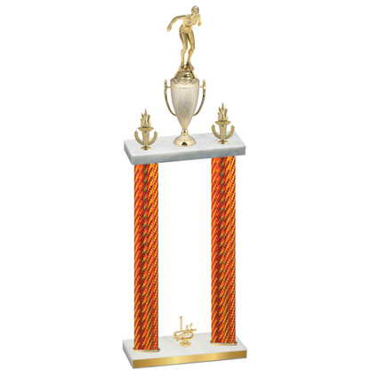 Double Orange Carbon Fiber First Place Tennis Trophy