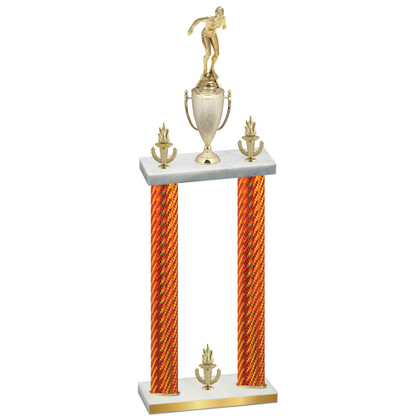 Double Orange Carbon Fiber Victory Tennis Trophy