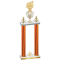 Double Orange Carbon Fiber Fourth Place Swimming Trophy