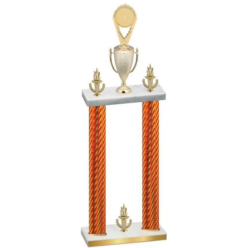 Double Orange Carbon Fiber Victory Insert Trophy