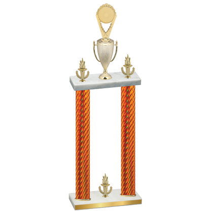Double Orange Carbon Fiber Victory Insert Trophy