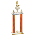 Double Orange Carbon Fiber Fourth Place Hockey Trophy
