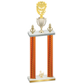 Double Orange Carbon Fiber Third Place Pickleball Trophy