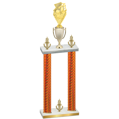 Double Orange Carbon Fiber Victory Pickleball Trophy