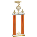 Double Orange Carbon Fiber Fourth Place Cars Trophy