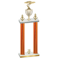 Double Orange Carbon Fiber Year Cars Trophy