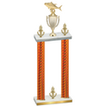 Double Orange Carbon Fiber Victory Fishing Trophy