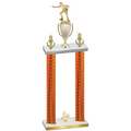 Double Orange Carbon Fiber Fourth Place Shooter Trophy