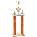 Double Orange Carbon Fiber Fourth Place Shooter Trophy