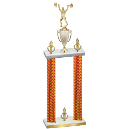Double Orange Carbon Fiber Victory Weights Trophy