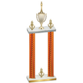 Double Orange Carbon Fiber Victory Chess Trophy