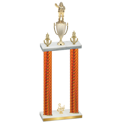 Double Orange Carbon Fiber Third Place Holiday Trophy