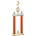 Double Orange Carbon Fiber Victory Majorette Trophy