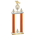 Double Orange Carbon Fiber Victory Fishing Trophy