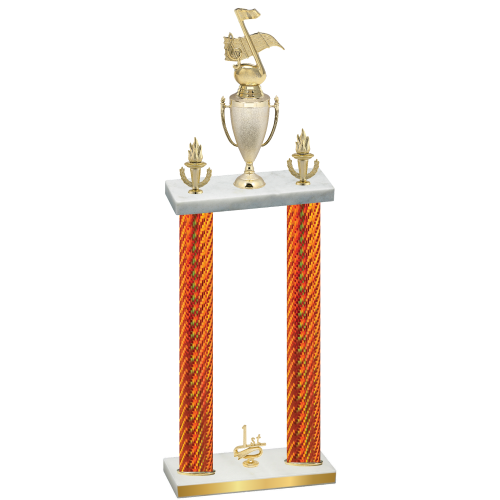 Double Orange Carbon Fiber First Place Music Trophy