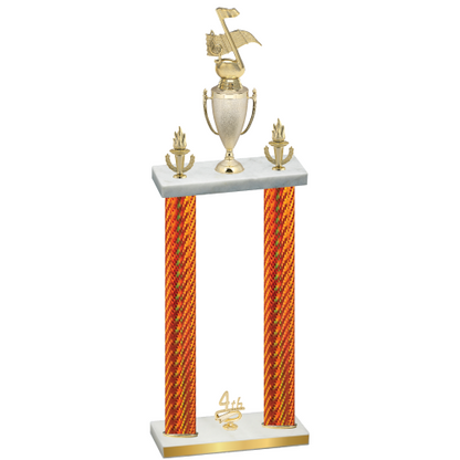 Double Orange Carbon Fiber Fourth Place Music Trophy