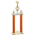 Double Orange Carbon Fiber Second Place Academics Trophy