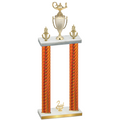Double Orange Carbon Fiber Second Place Academics Trophy