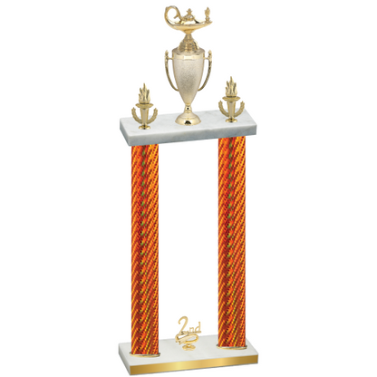 Double Orange Carbon Fiber Second Place Academics Trophy