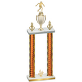 Double Orange Glacier Fourth Place Soccer Trophy
