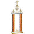 Double Orange Glacier Third Place Soccer Trophy
