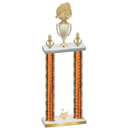 Double Orange Glacier Second Place Soccer Trophy