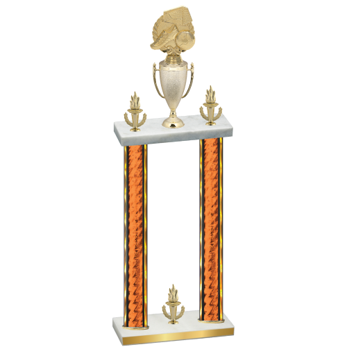 Double Orange Glacier Victory Soccer Trophy