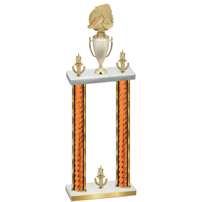 Double Orange Glacier Victory Soccer Trophy