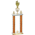Double Orange Glacier Third Place Rugby Trophy