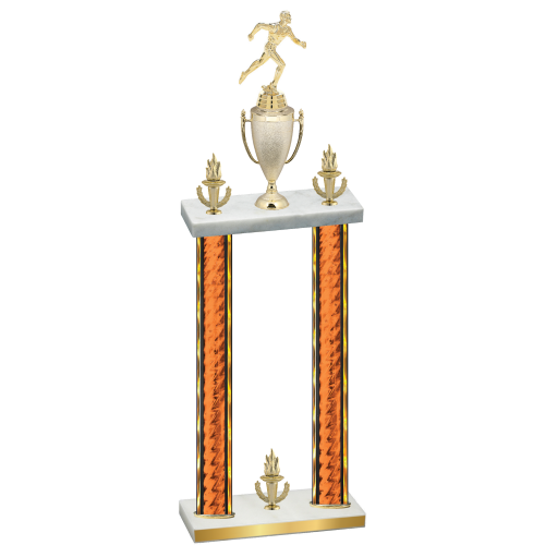 Double Orange Glacier Victory Running Trophy