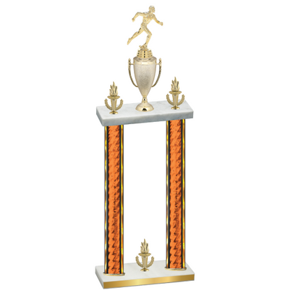 Double Orange Glacier Victory Running Trophy