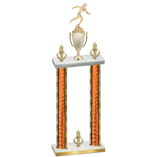 Double Orange Glacier Victory Running Trophy