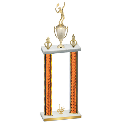Double Orange Glacier First Place Tennis Trophy