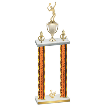Double Orange Glacier Second Place Tennis Trophy