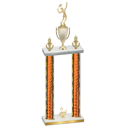 Double Orange Glacier Second Place Tennis Trophy
