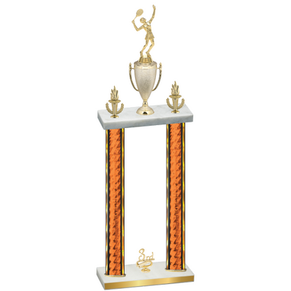 Double Orange Glacier Third Place Tennis Trophy