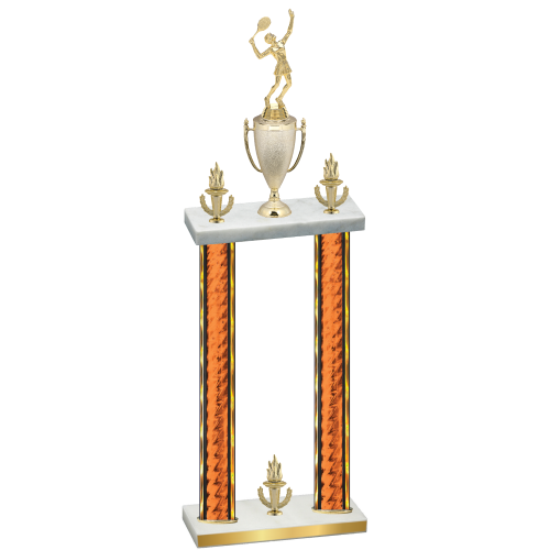 Double Orange Glacier Victory Tennis Trophy