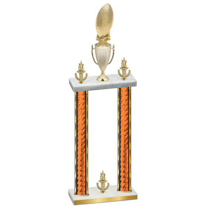 Double Orange Glacier Victory Football Trophy