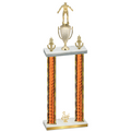 Double Orange Glacier Third Place Wrestling Trophy