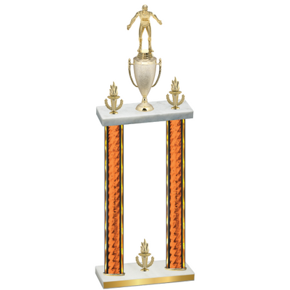 Double Orange Glacier Victory Wrestling Trophy