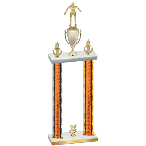 Double Orange Glacier Year Wrestling Trophy